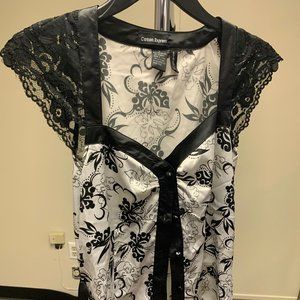 Beautiful Black and White Cotton Express Woman's S